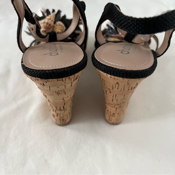 NEW Charles David Seashell Tassel Wedge Sandals 8.5 - Picture 4 of 9